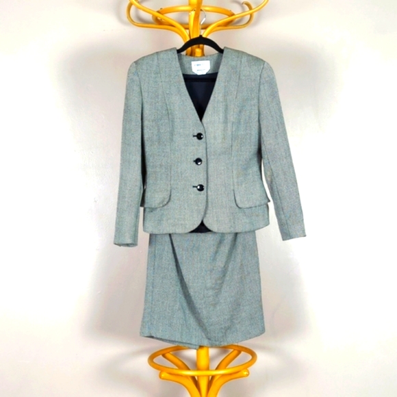 Vintage Jackets & Blazers - Vintage wool Ports tweed suit jacket and matching skirt
